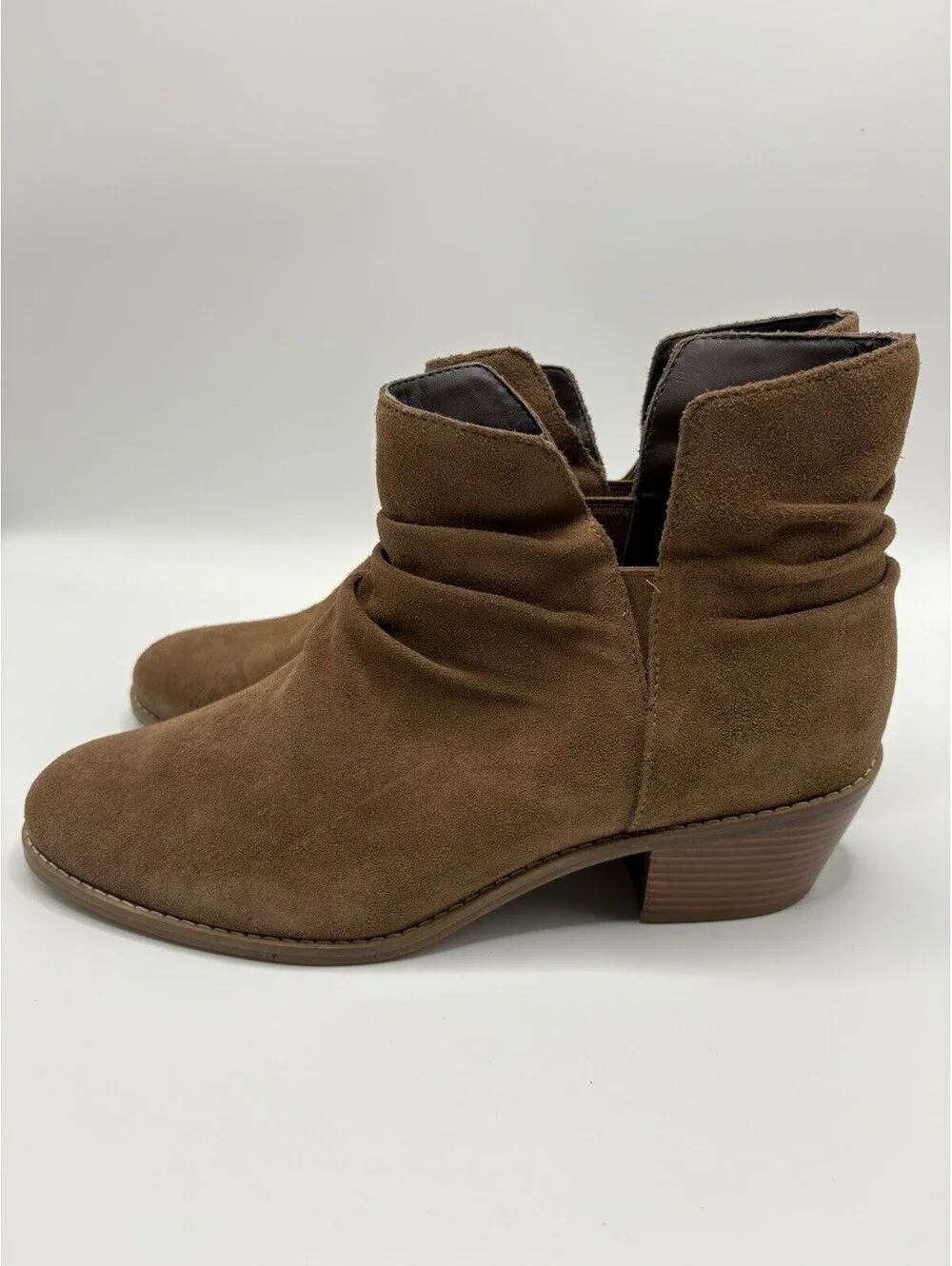 Cole Haan Alayna Slouch Brown Suede Ankle Boots Booties Size 8 B Women’s